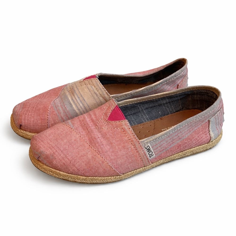 Toms Pink Flats Casual Slip-On Loafers